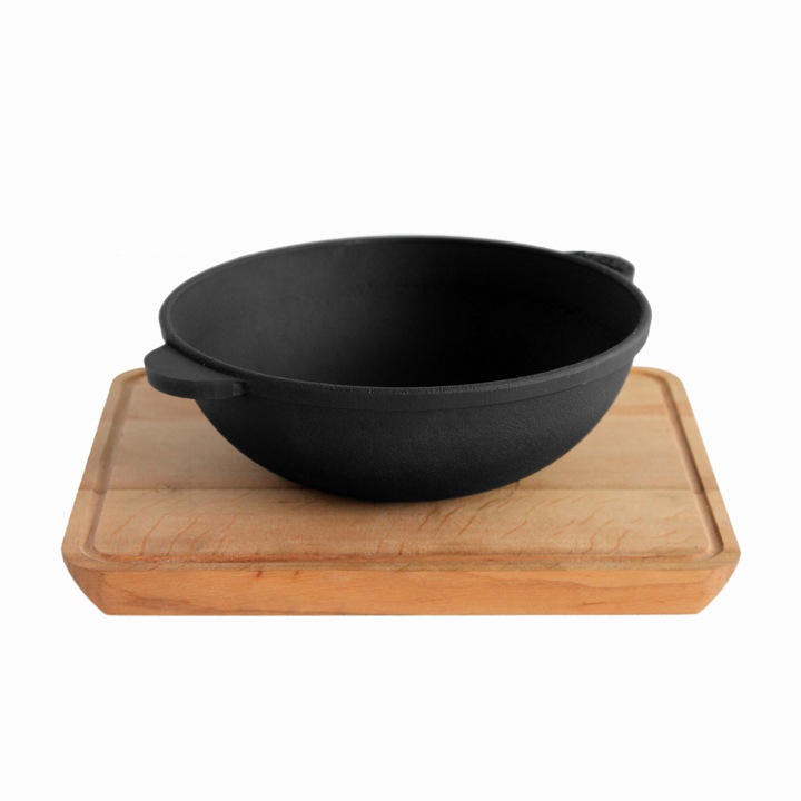 Tigaie WOK din fonta cu suport 180 x 63 mm