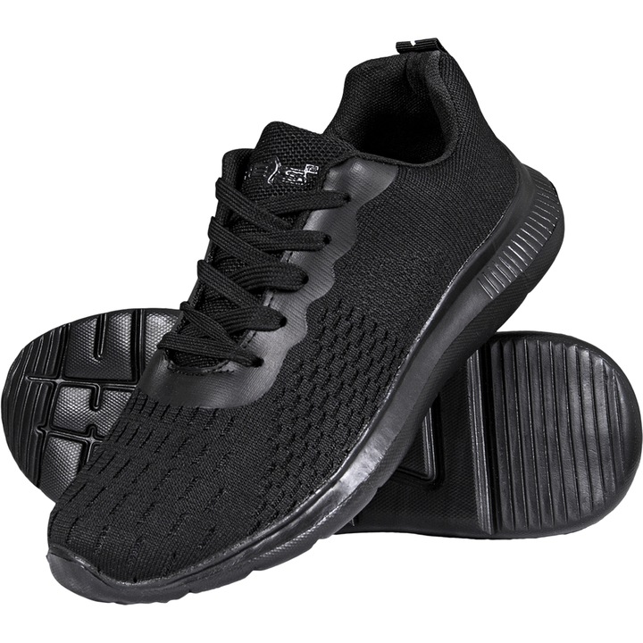 Pantofi sport de alergare Musta, Material textil, Negru, Negru