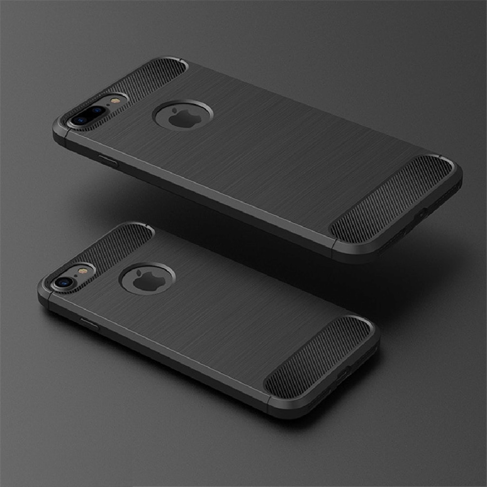 Husa protectie Mat-Tech compatibila cu iPhone 7 / 8 / SE 2020 / SE 2022, Textura Carbon, Finisaj Mat, Anti-Shock, Anti-Fingerprint, Rezistenta la impact, Negru