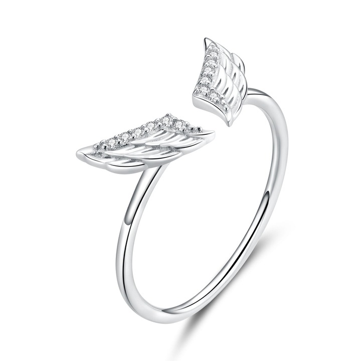Inel reglabil din argint Flying Wings