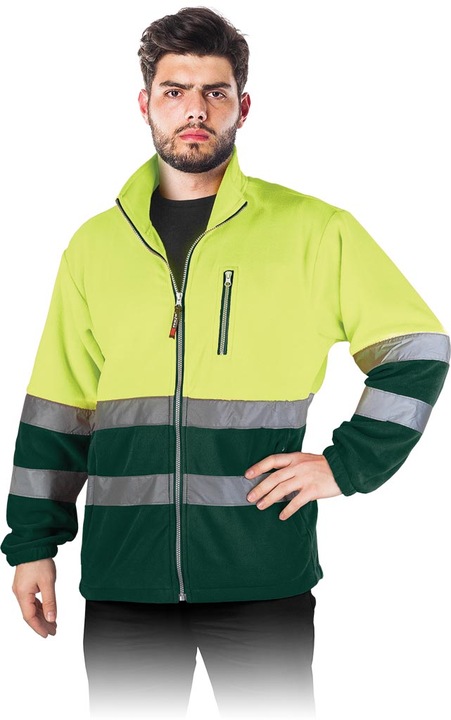 Jacheta barbati, Poliester, Galben/Verde, Verde/Galben