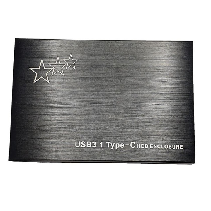 Rack CIMUTO HDD Extern USB 3.0 TypeC de 2,5" Sata III laptop, retail, cablu type-C si suruburi de prindere