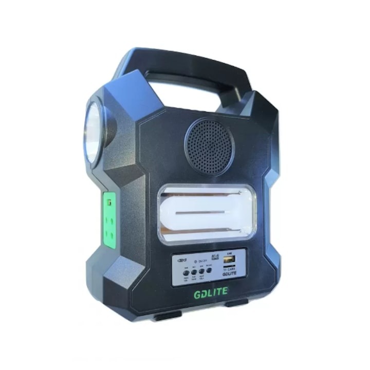 Комплект фотоволтаични соларни панели, 4 крушки, Bluetooth, Радио, Mp3, Зареждане на телефон, Фенерче
