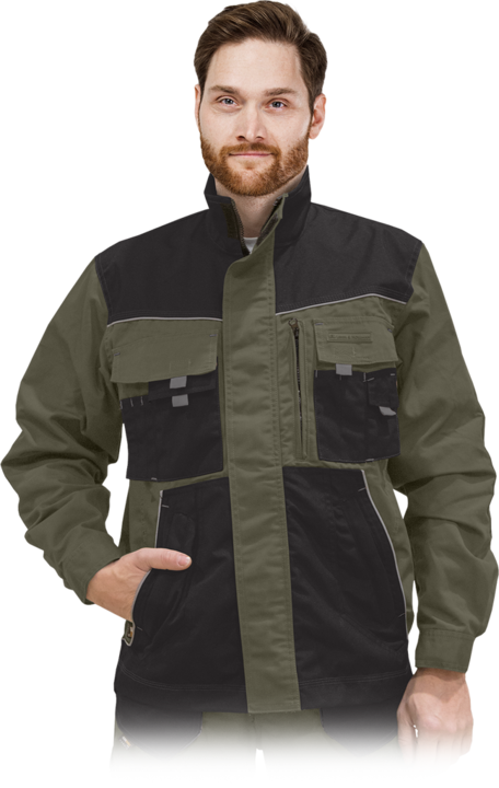 Jacheta Formen, Poliester, Negru/Verde, Verde/Negru