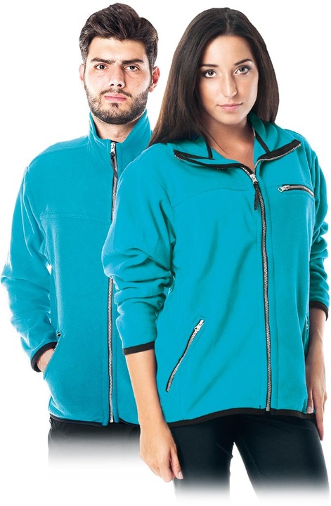 Hanorac de protectie POLAR-HONEY din fleece unisex XL Turcoaz