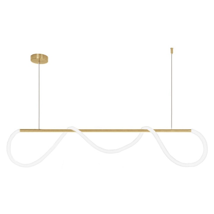 Lustra Suspendata Tavan Sursa Led Incorporata 60W Metal Gold 1200x260 mm