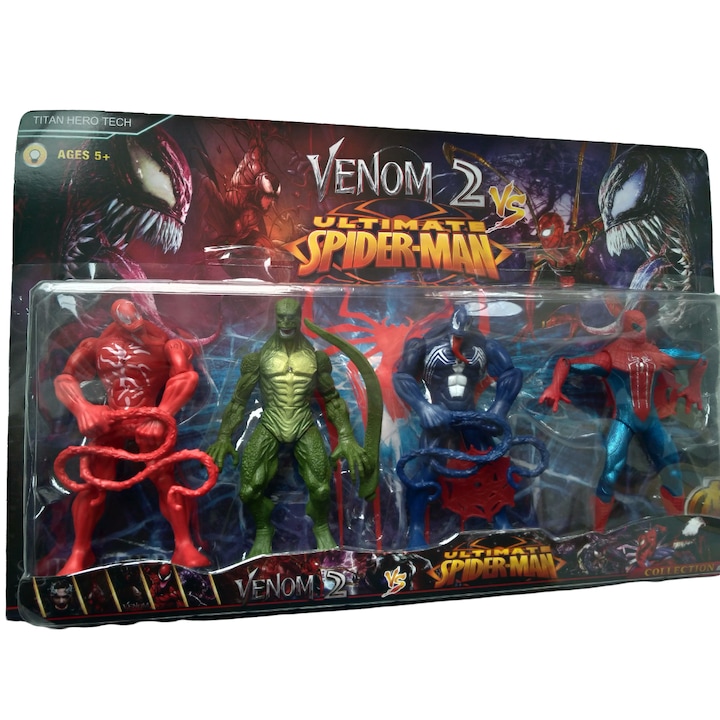 Set 4 Figurine Ultimate Spider-Man Venom 2, 16 cm