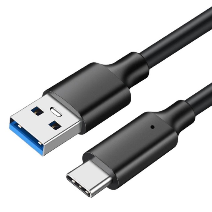 Cablu de date, USB-C/USB 3.2, 3A, 20 cm, Negru