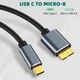 Cablu hard disk, USB-C/Micro-B 3.0, 50cm, Argintiu