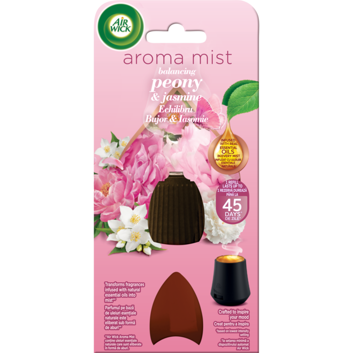 Резерва за дифузер ароматизатор за стая с етерични масла Air Wick Aroma Mist, Баланс, 20 мл