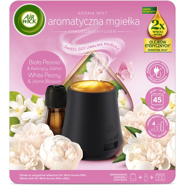 Дифузер ароматизатор за стая с етерични масла Air Wick Aroma Mist, Баланс, 20 мл