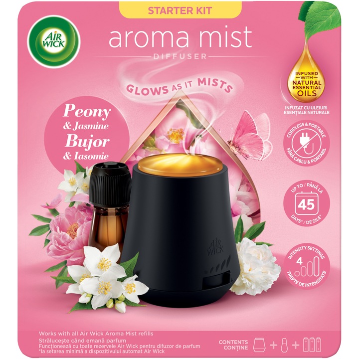 Дифузер ароматизатор за стая с етерични масла Air Wick Aroma Mist, Баланс, 20 мл