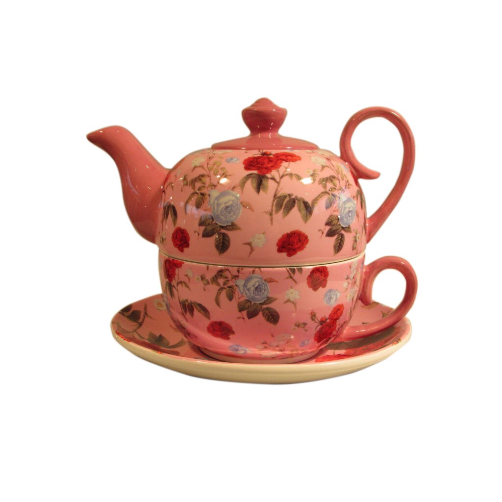 Tea for One, Colectia Trandafiri Roz, portelan, 600 ml