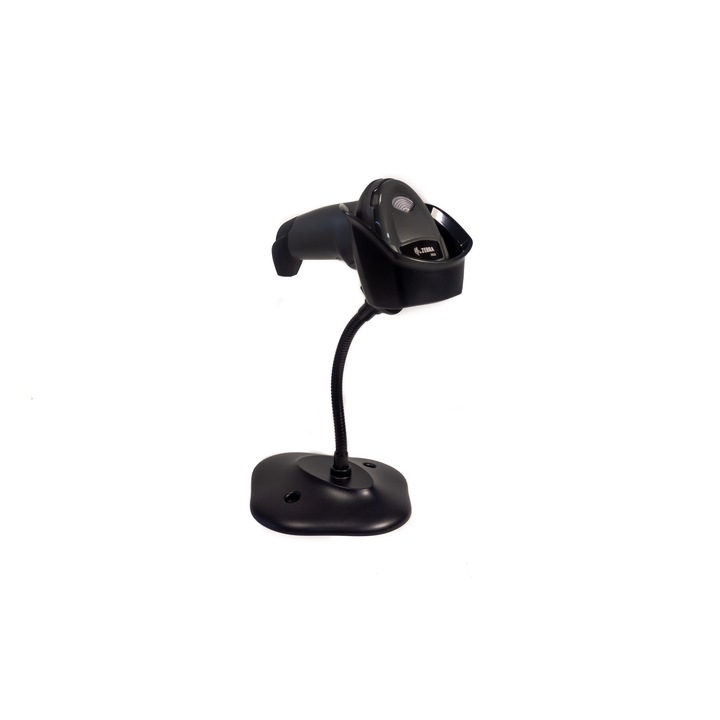 Cititor coduri de bare Zebra DS2208, 2D, cu stand, USB, negru