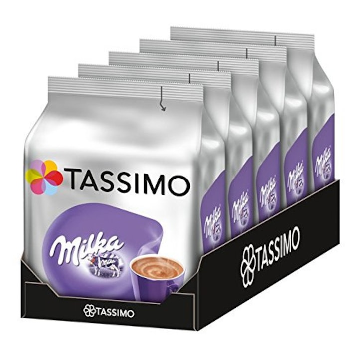 Кафе капсули Jacobs Tassimo Milka, 40 напитки х 225 мл, Комплект от 5