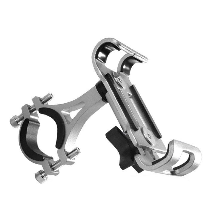 Suport Telefon SILKASE pentru bicicleta, metalic, culoare gri