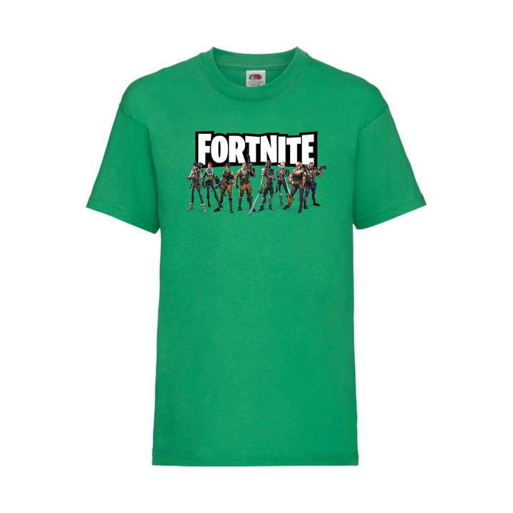 Детска Геймърска Тениска Подарък Epic Games Fortnite Фортнайт Battle Royal Fortnite 7, Зелен