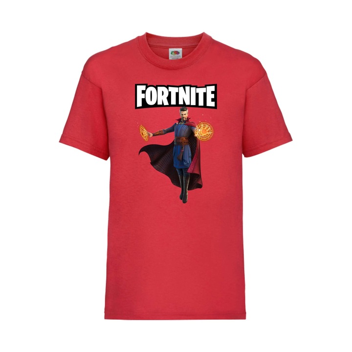 Gyermek póló Fortnite Epic Games Battle Royal Tralala Fortnite Dr Strange, Piros, 7-8 éves korig (128-140)