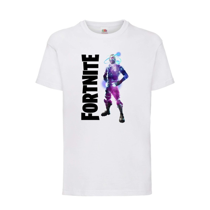 Детска Геймърска Тениска Подарък Epic Games Fortnite Фортнайт Battle Royal Fortnite Galaxy, Бял