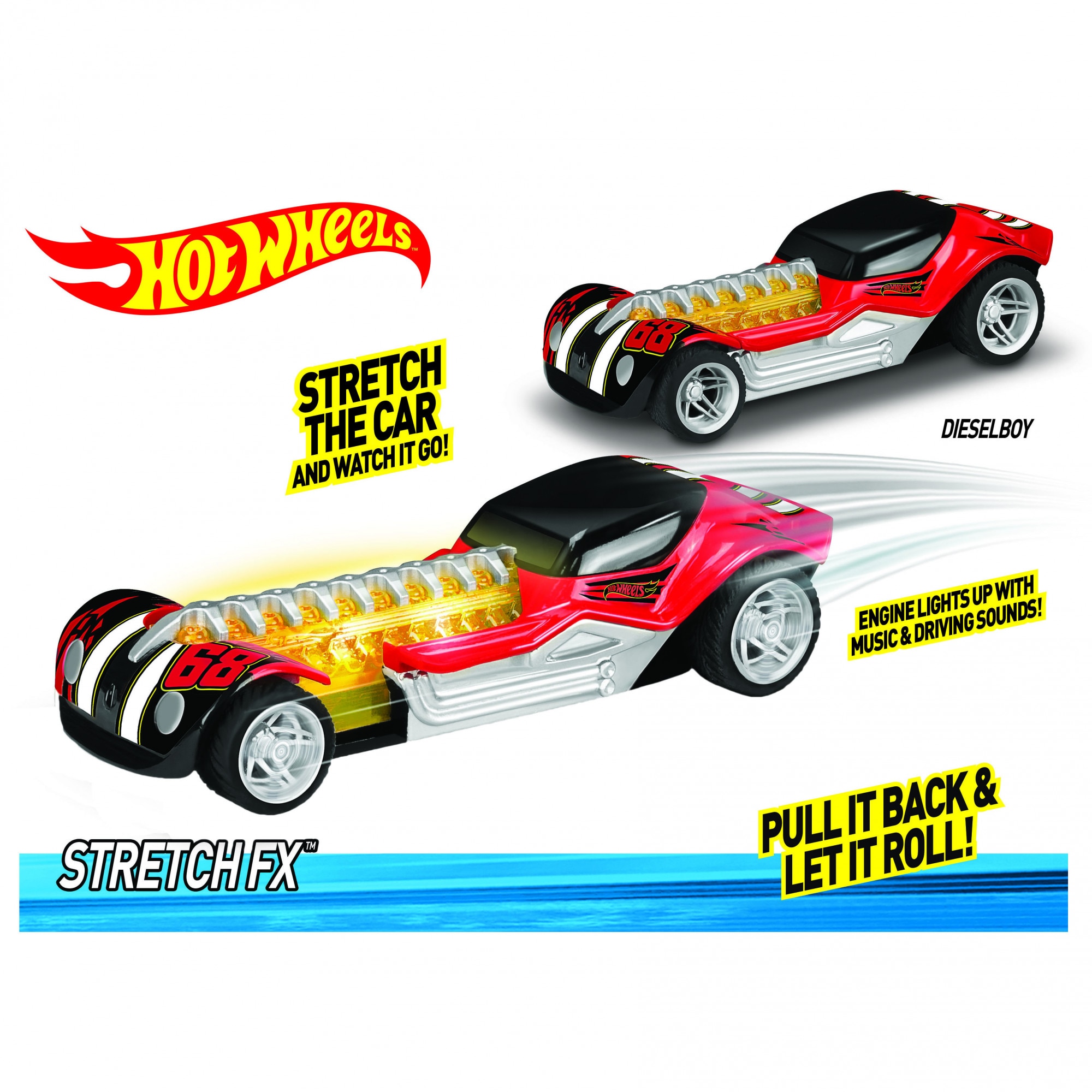 Masinuta Hot Wheels Strech FX, Dieselboy