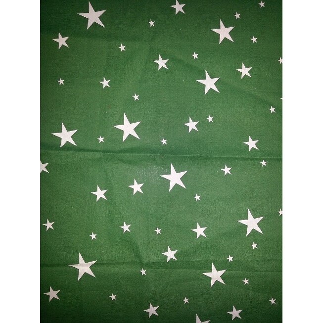 Fata de masa verde cu stelute, dimensiune: Latime: 140x Lungime: 140 cm