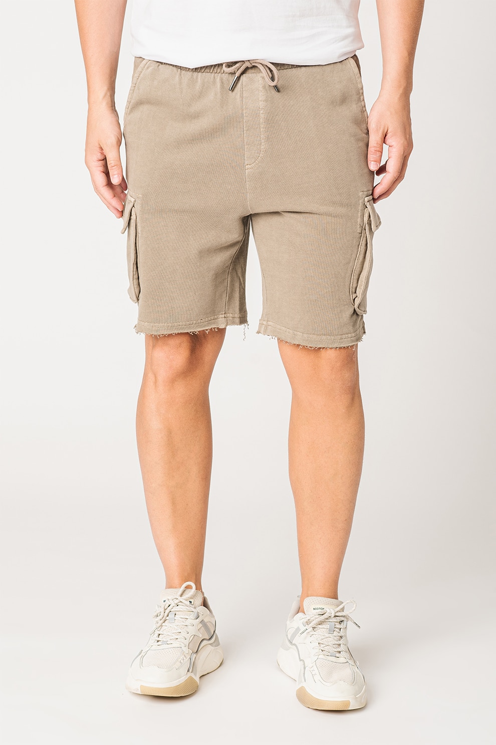 Only \u0026 Sons, Pantaloni scurti cargo cu snur de ajustare in talie - eMAG.ro
