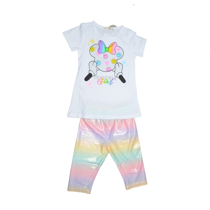 Compleu din doua piese pentru fete Happy House HH412B-134-140, Alb 77450