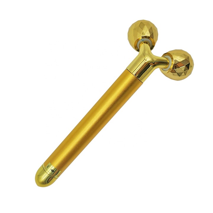Масажор за лице Neo Beauty Energy 3D Shape, 24K злато, Лифтинг на лицето и ревитализиращ ефект на кожата, Против бръчки