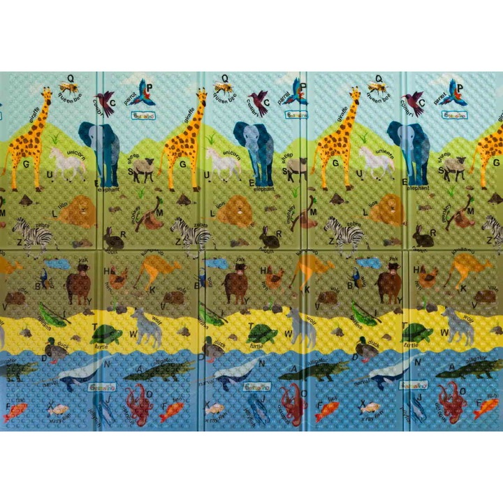 Casmatino ABC Подложка за игра с животни, 200X140 см