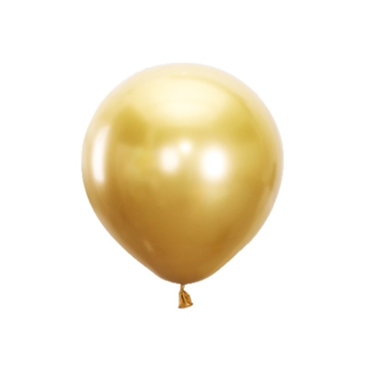 Комплект 20 хромирани балона 25см, 2.2гр, златни