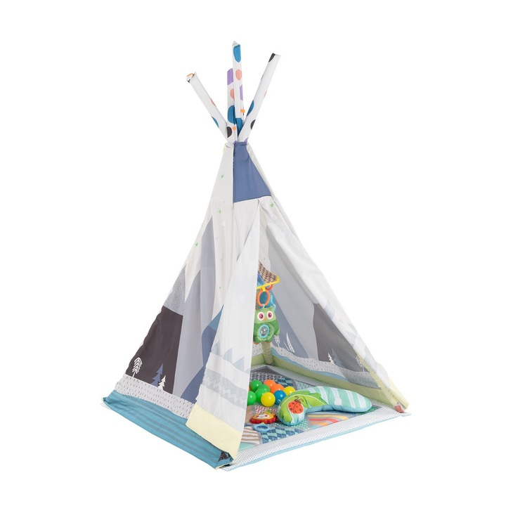 Палатка детска 2 в 1 Adventure Boy, Kikka boo, Многоцветен