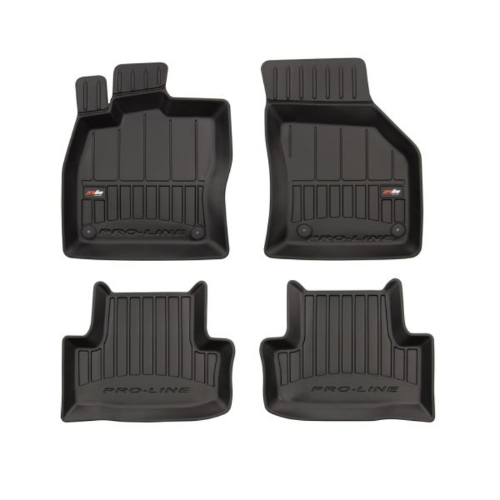 Set 4 covorase podea cauciuc Frogum Basic, randul 1 si 2, SKODA KAROQ 07.17-, SUV, negru