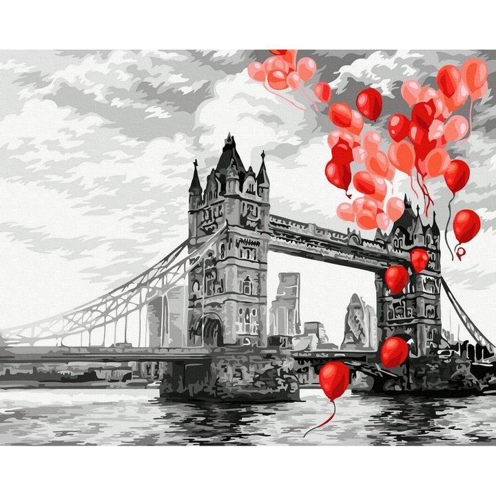 Set pictura pe numere ITA ART, Tower Bridge, 40x50cm, Multicolor