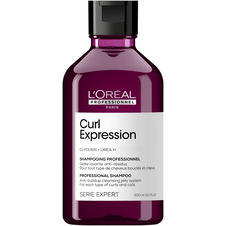 Sampon profesional L'Oréal Professionnel Serie Expert Curl Expression, pentru toate tipurile de par ondulat, 300 ml, Fara reziduuri