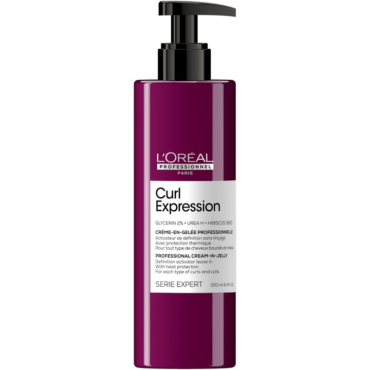 Crema-gel leave-in profesionala L'Oréal Professionnel Serie Expert Curl Expression, pentru definire si activarea parului ondulat, 250 ml