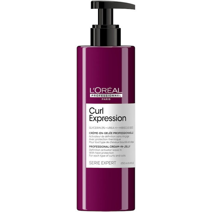 Crema-gel leave-in profesionala L'Oréal Professionnel Serie Expert Curl Expression, pentru definire si activarea parului ondulat, 250 ml