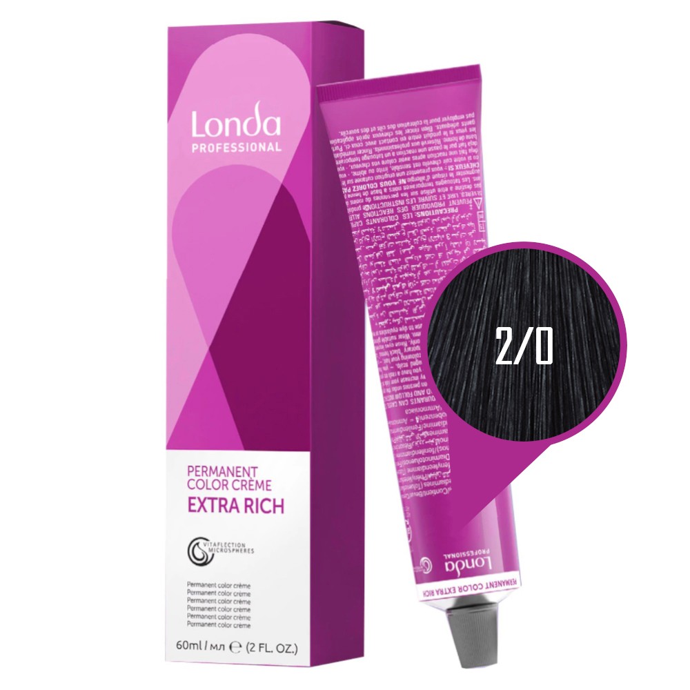Set 2 x Vopsea de Par Permanenta Londa Professional Extra Rich, 2/0