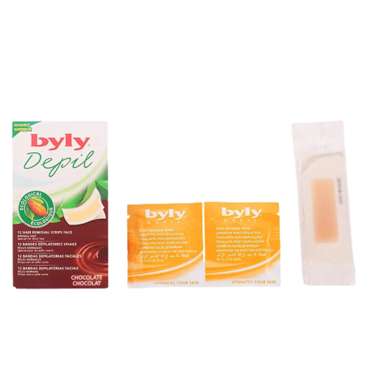 Комплект депилиращи ленти за лице Byly, Depil, Chocolate, 12 бр