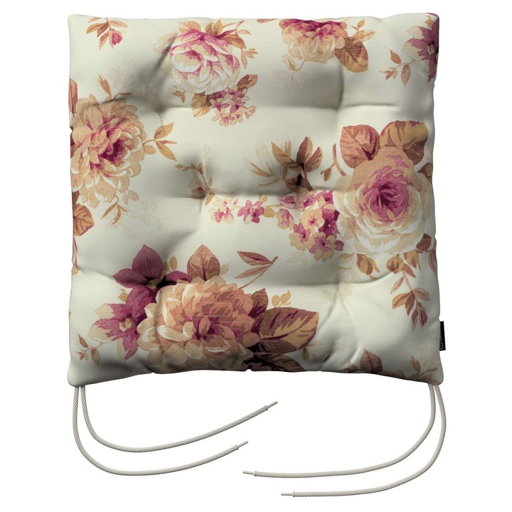 Възглавница за седалка, 205-141-06, с дунапрен, 40 x 40 x 8 см, многоцветна