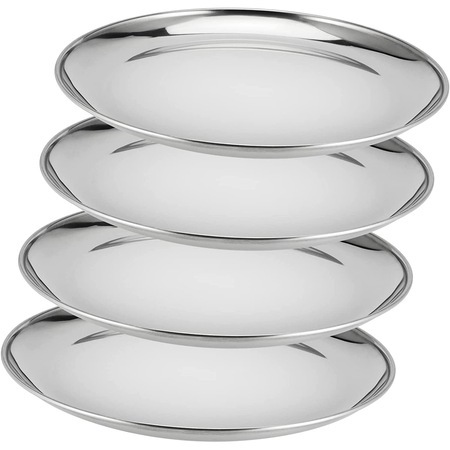 Set 4 farfurie inox 23cm, Grunberg IFI23