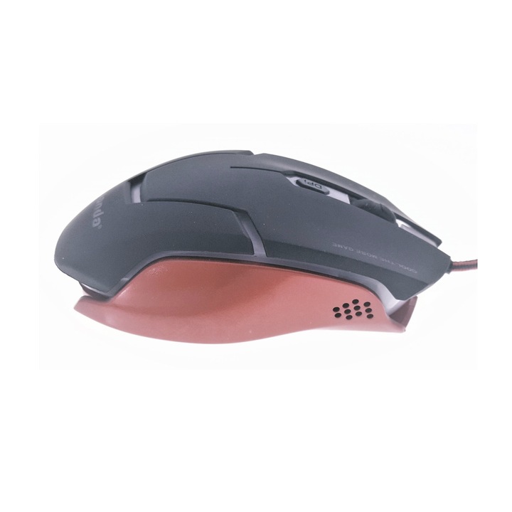Mouse Optic Gaming PRO, interfata USB, LED, 800 - 3200 DPI, Negru-rosu