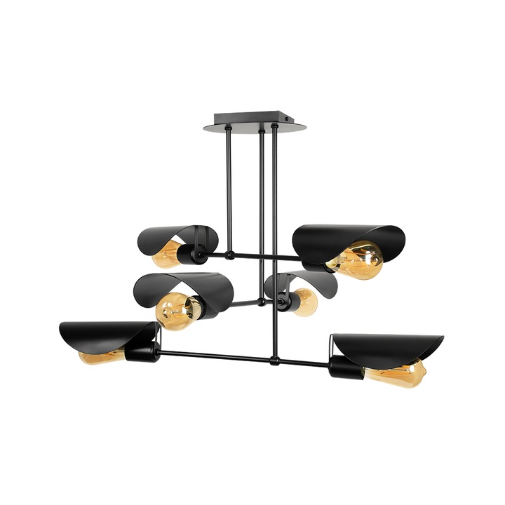 Полилей Lightstyle Парма, 6xE27, Черен