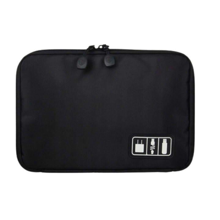 Калъф за съхранение на кабели и електронни аксесоари, 24x17 см, Черен