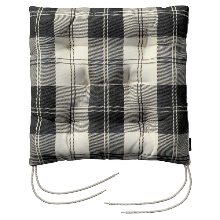 Възглавница за стол, 205-115-74, с дунапрен, 40 x 40 x 8 см, черна