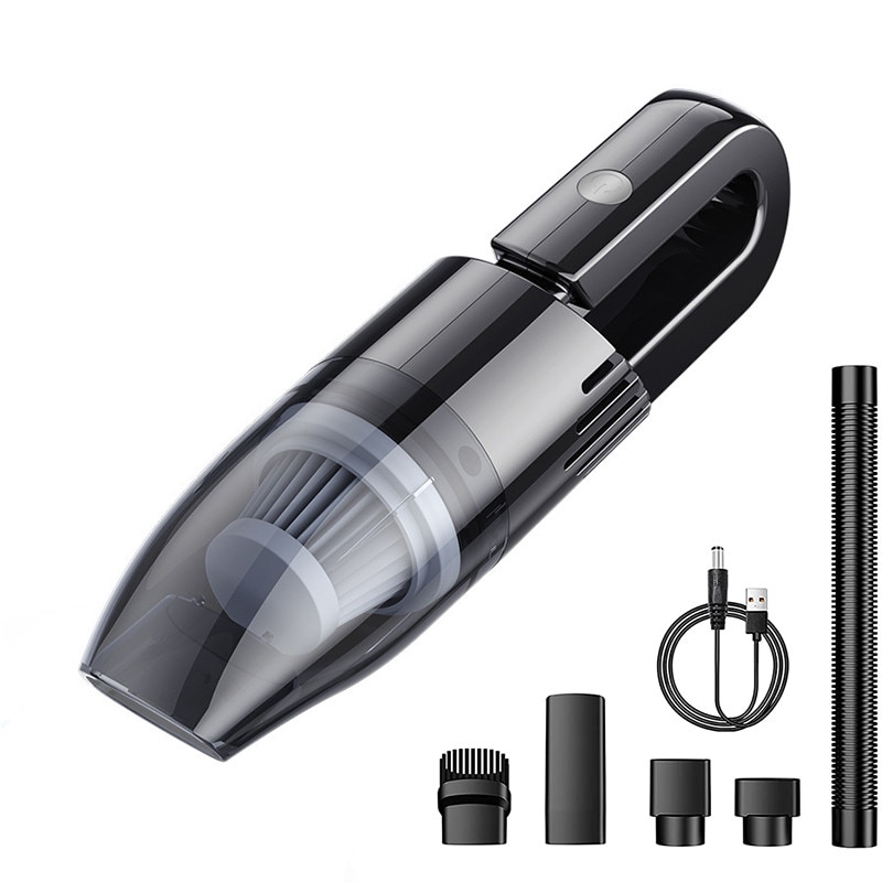 Aspirator de mana, Gomunly, Wireless, Reincarcabil, 6000 pa, 120W, Negru
