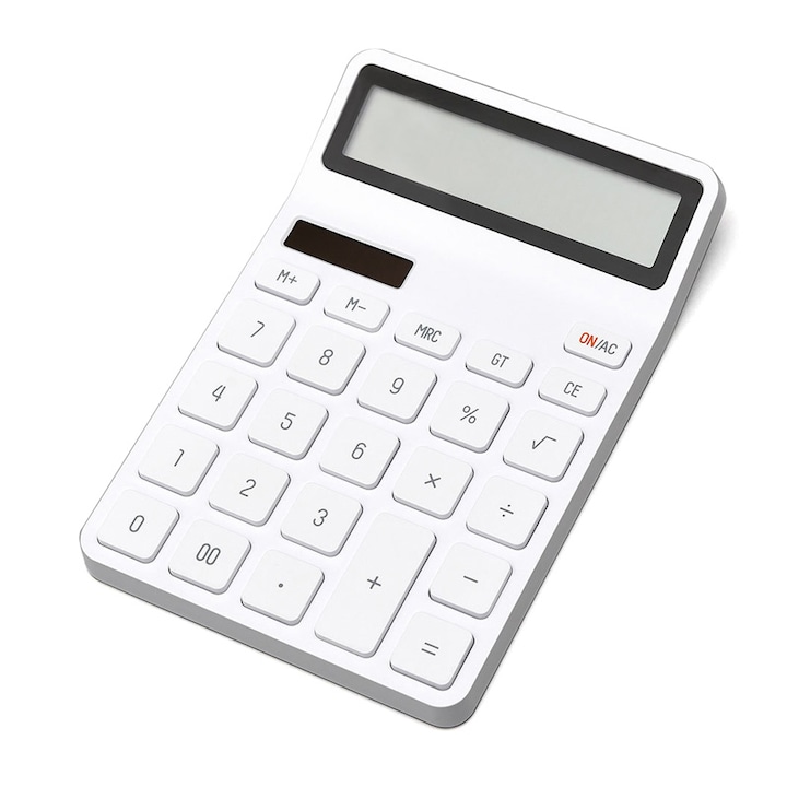 Calculator de Birou KACO K1412 Modern, 12 Digit, Oprire automata, Alb