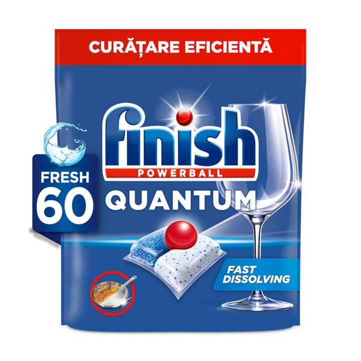 Капсули за съдомиялна Finish Quantum, 60 измивания