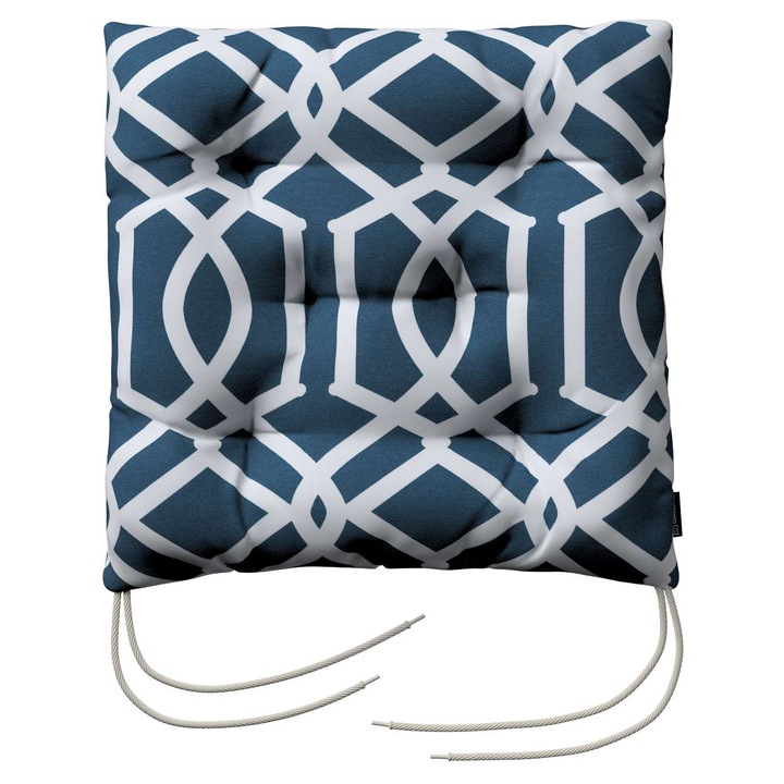 Възглавница за стол, 205-135-10, с дунапрен, 40 x 40 x 8 см, синя