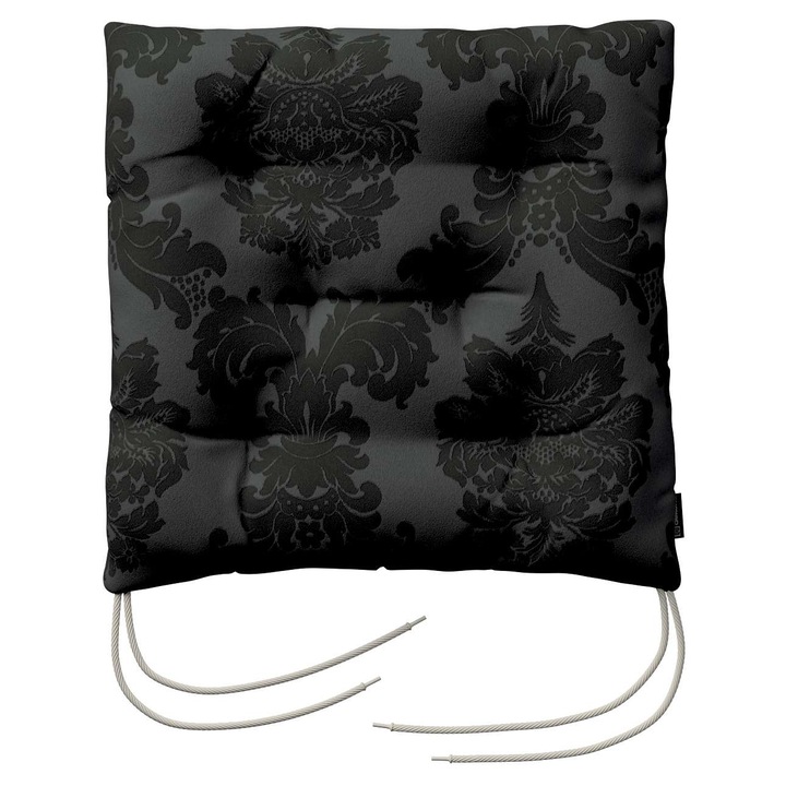 Възглавница за стол, 205-613-32, с дунапрен, 40 x 40 x 8 см, черна