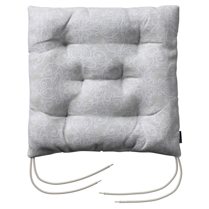 Възглавница за стол, 205-140-49, с дунапрен, 40 x 40 x 8 см, сива